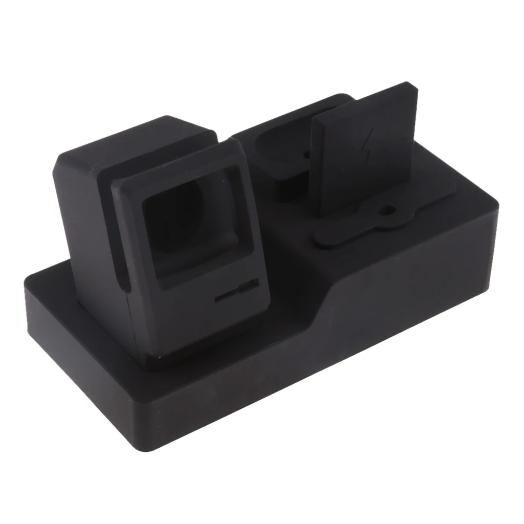 3 In 1 For Apple iPhone Silicone Charging Dock Charger Station Bracket Phone Holder 2 Colors