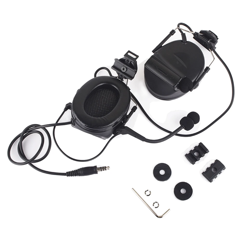 

Wadsn Tactical Comtac II headset with ARC Helmet Rails Mount Shooting Headphone Noise Reduce & Amplify for FAST Helmets