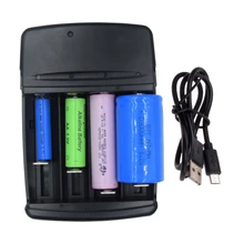 Комплект из 4 предметов Смарт USB зарядное устройство для аккумуляторов 18650 18350 22650 14500 литиевая батарея AA AAA C D SN щелочные никель-металл-гидридных и никель-кадмиевых типов аккумуляторов Зарядное устройство