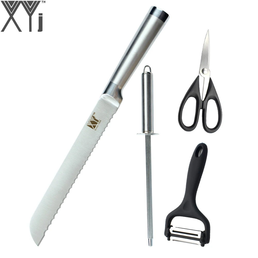 XYj 8 inch Stainless Steel Kitchen Knife Professional Bread Knife