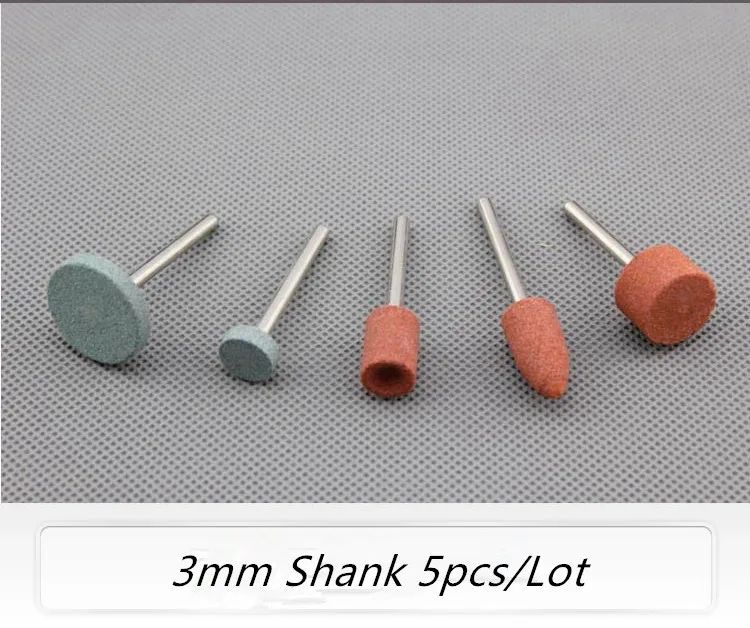 5pcs/lot Chain Saw Sharpening Stone 3mm Shank Grinding Wheel Stone