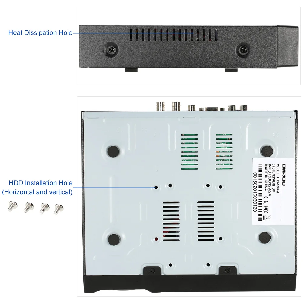 OWSOO 4CH AHD DVR Регистраторы полный 1080N видеонаблюдения Регистраторы H.264 4 канальный цифровой видео Регистраторы для видеонаблюдения комплект камеры AHD