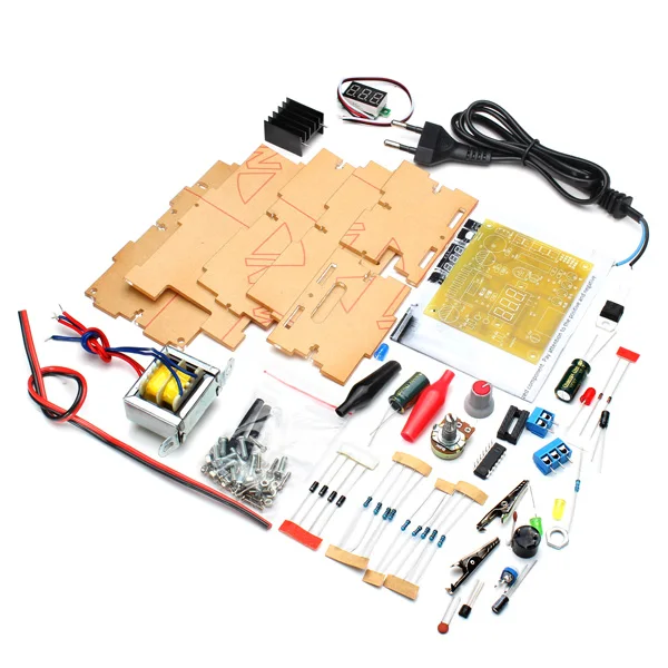 

EU Plug 220V DIY LM317 Adjustable Voltage Power Supply Module Kit With Case