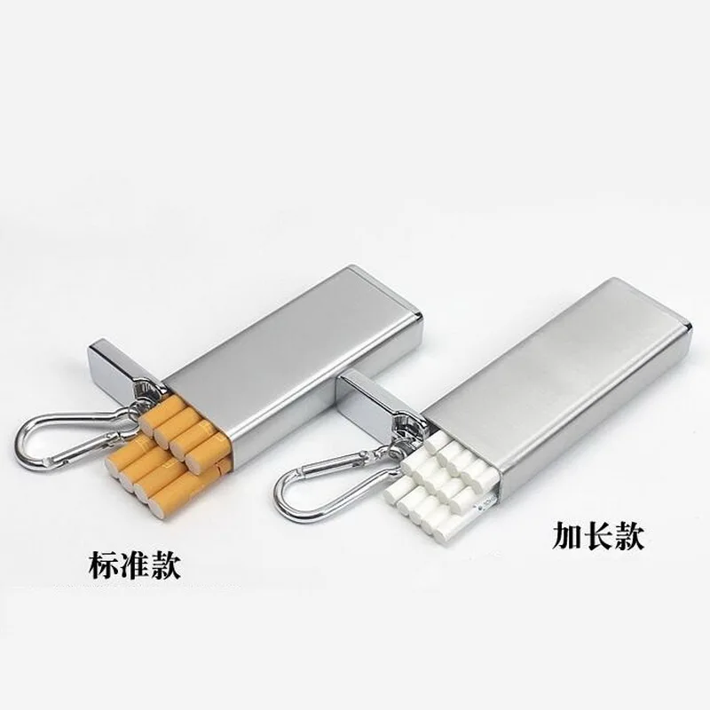

Creative Men's Carry Metal Cigarette Box Pressure-proof Lady's Fine Cigarette Box Travel Ashtray Sealed Cigarette Storage
