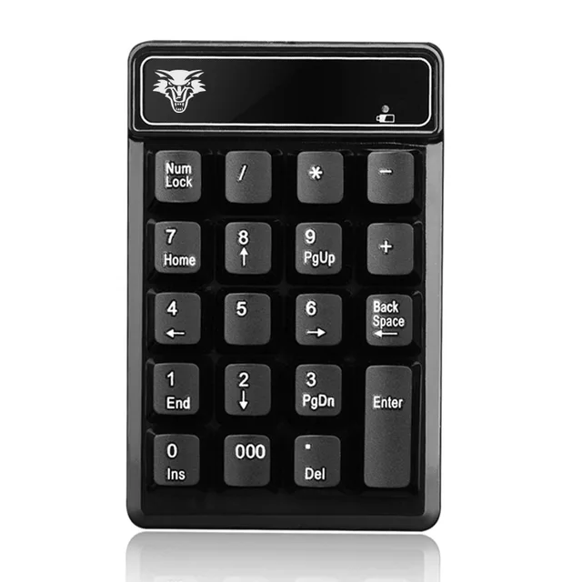 2.4G USB Waterproof Numeric Keypad Wireless Number Pad 19 Keys Mini Digital Keyboard for Laptop PC Notebook Desktop