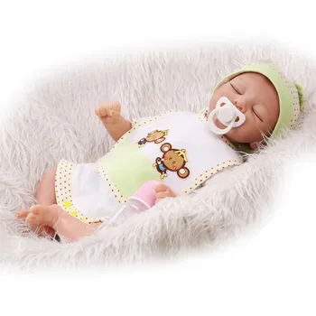 

Reborn baby dolls 52cm soft silicone sleeping lifelike kids dolls birthday Xmas gifts half cloth body play house reborn toddlers
