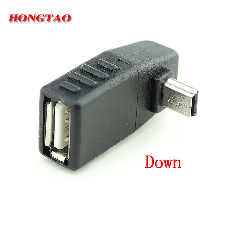 Usb adapter usb adapter cable usb cable adapter conversion cable adapter type to usb adapter USB female to mini USB male 90 degree down right angle left angle UP OTG adapter for car AUX tablet black right left down