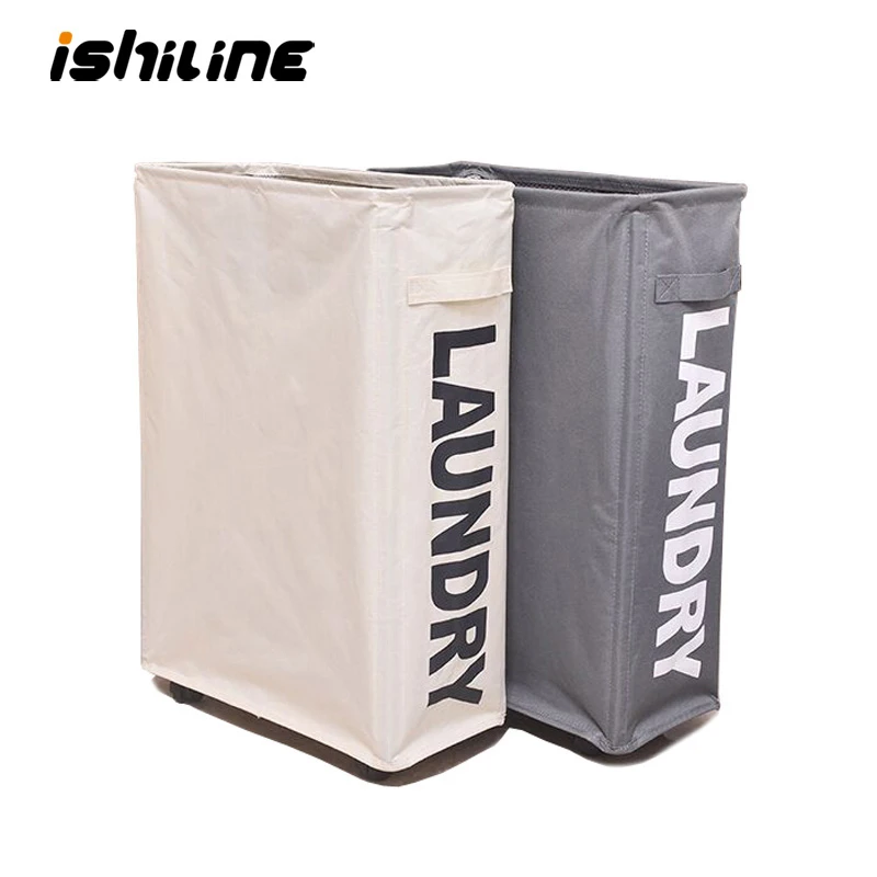 Billige Faltbare Schmutzige Kleidung Korb mit Caster Räder Faltbare Wäsche Korb Organizer Home Storage Korb Behindern