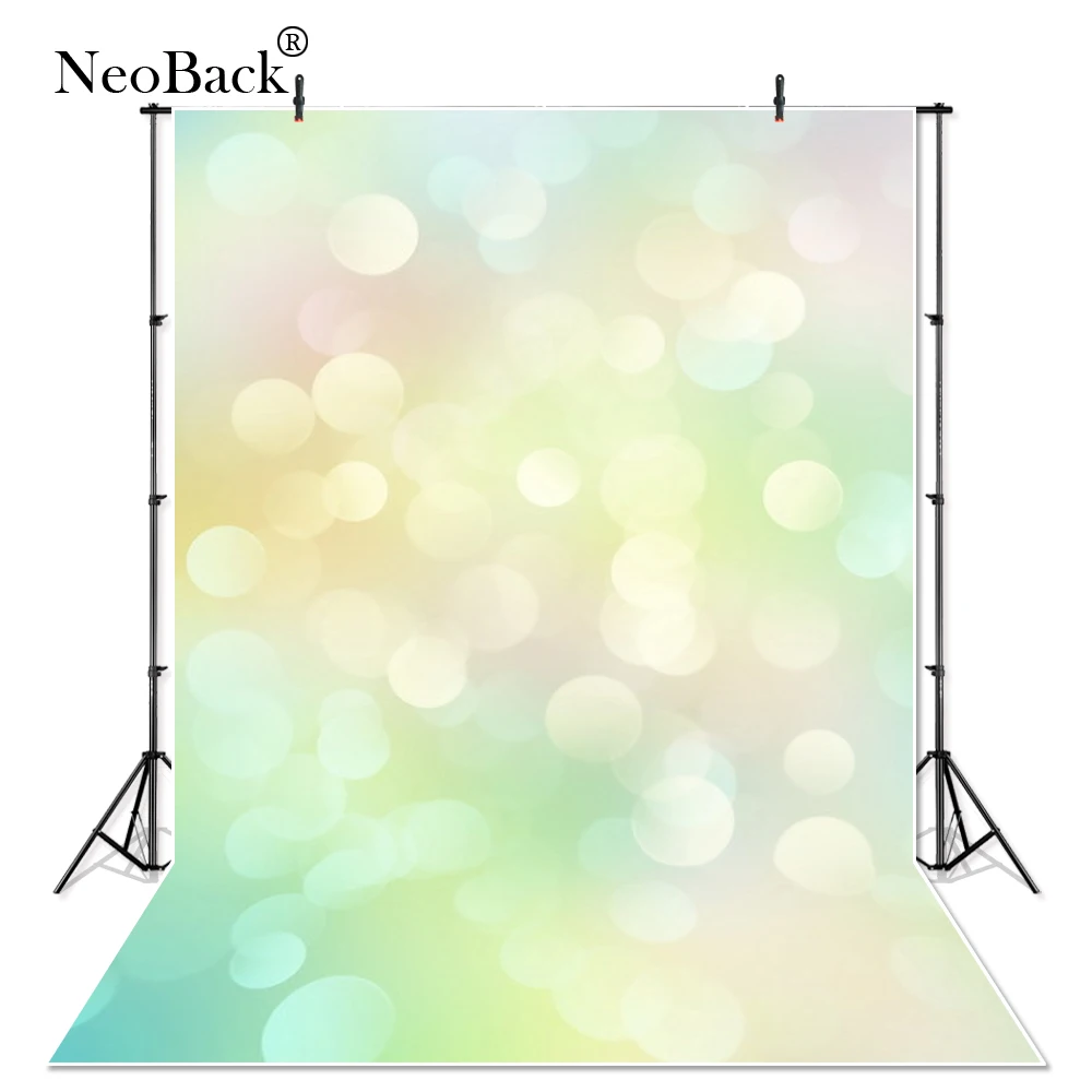 

Thin Vinyl Spring Green Bokeh Dots Photography Backgrounds Newborn baby Children Kids Photography Studio Photo Backdrops P0652