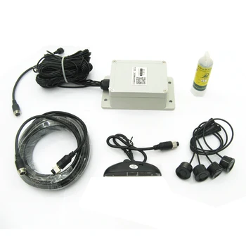 

wired parking sensor 24V four rear ultrasonic parking sensor waterproof host system for concrete mixer truck 24V