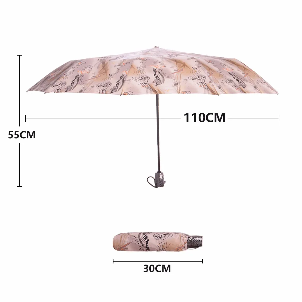 TOPX Зонт от дождя для женщин и мужчин высокое качество ветрозащитный Сверхлегкий складной зонт от солнца и дождя картина маслом автоматический зонт