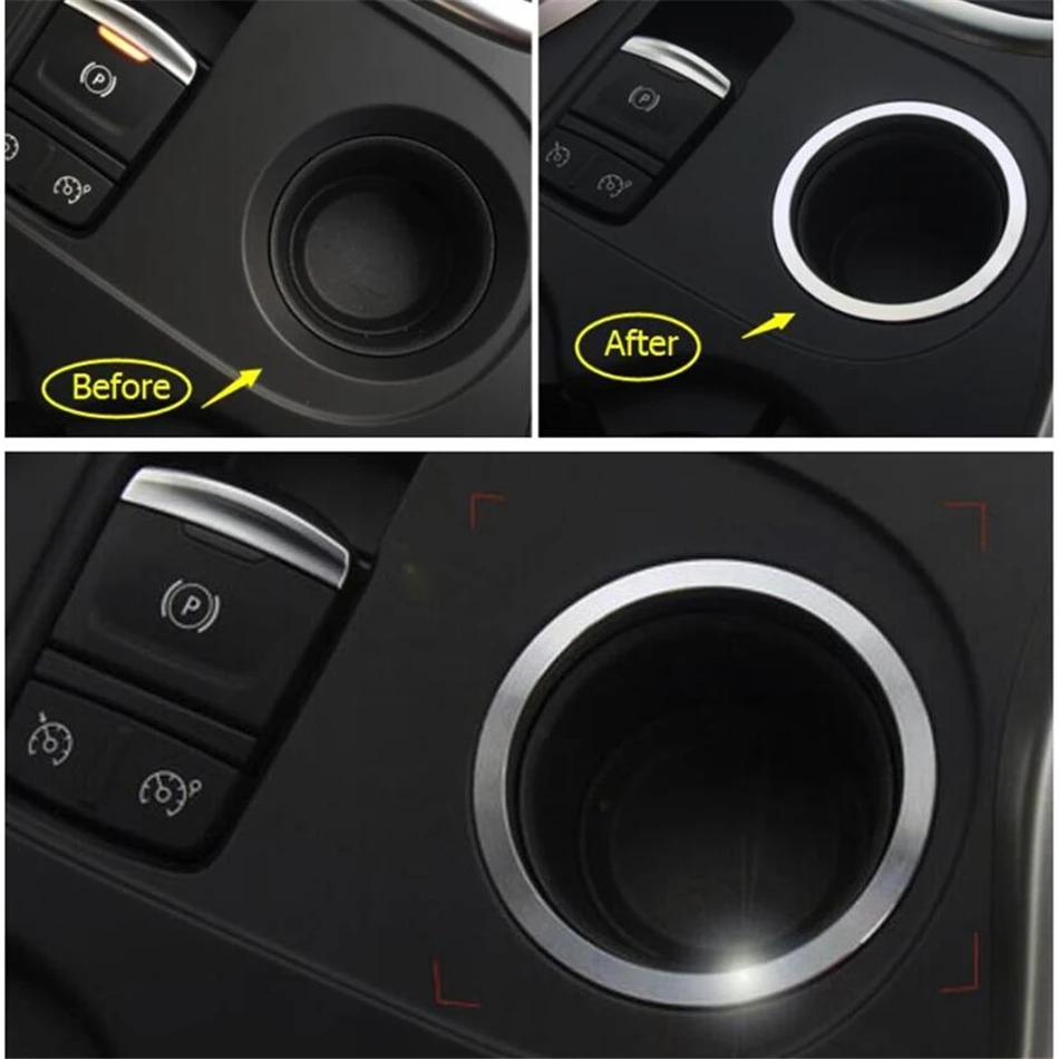 

Lapetus Stalls Center Control Water Cup Holder Decoration Frame Cover Trim Matte Fit For Renault Kadjar 2016 2017 2018 Metal