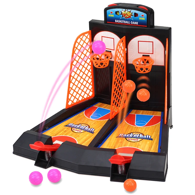 

Desktop Basketball Game One or Two Player Best Classic Arcade Shootout Table Top Shooting Fun Activity Toy