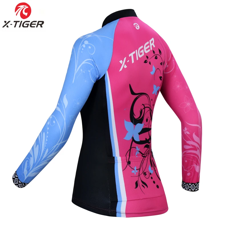 X-Tiger Women Winter Pro Cycling Jersey Fleece Thermal Cycling Bike Wear Keep Warm MTB Bicycle Clothing Ropa De Ciclismo