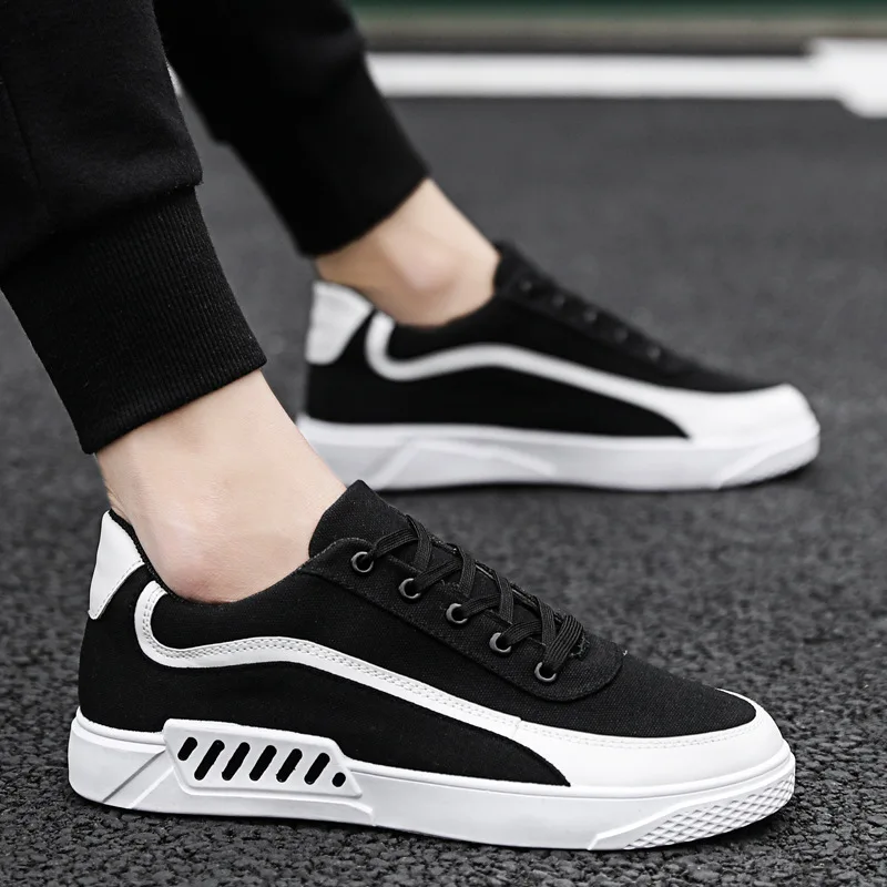 Men Shoes 2019 New Spring Black Shoes Men Casual Shoes Male Sneakers Cool Street Brand Canvas Shoes for Men Footwear NX8