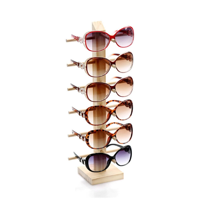 Wood Sunglasses Stand Jewelry Organizer Woods Jewelry Stand Glasses Holder Glasses rack Jewelry Display Wooden Rack A282 Jewelry Packaging
