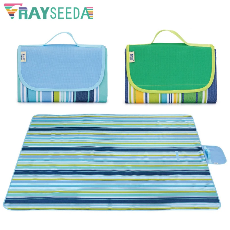 

Rayseeda Folding Easy Carry Outdoor Waterproof Camping Mat Picnic Mat 600D Oxford Hiking Sandbeach Blanket Rug Baby Creeping Mat