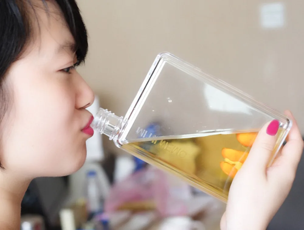 

A6 Mini Plastic Paper Kettle Creative Tea Water Bottle Flat Water Bottle Portable Readily Bag Water Bottles for water my bottle