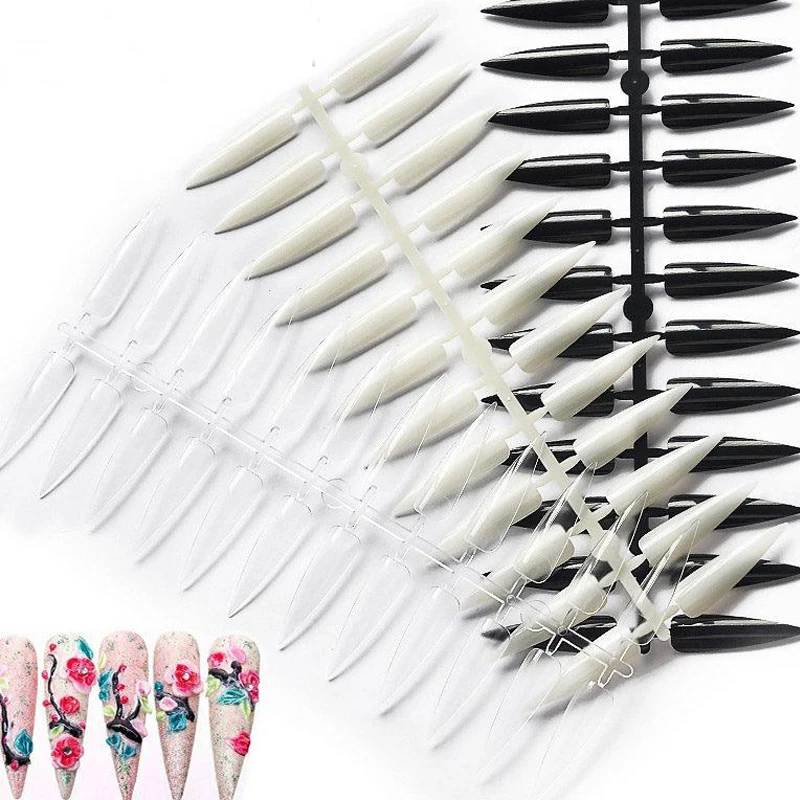 

False Nail Tips Color Card Transparent White/Black/Clear Nail Polish Art Practice Display Tools Manicure Nail Tool