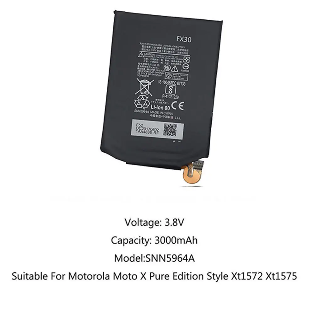 Высокое качество Батарея FX30 для Motorola Moto X чисто Edition XT1575 Стиль SNN5964A