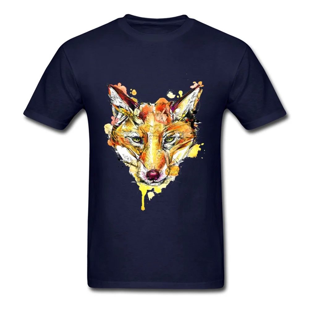 Red Fox Thanksgiving Day 100% Cotton Round Neck Tops Shirt Short Sleeve Family Sweatshirts Cheap Leisure T Shirt Red Fox navy