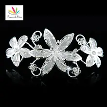 Подружки невесты Свадебная вечеринка Качество Цветочный Кристалл Rhinestone гребень тиара ct1171