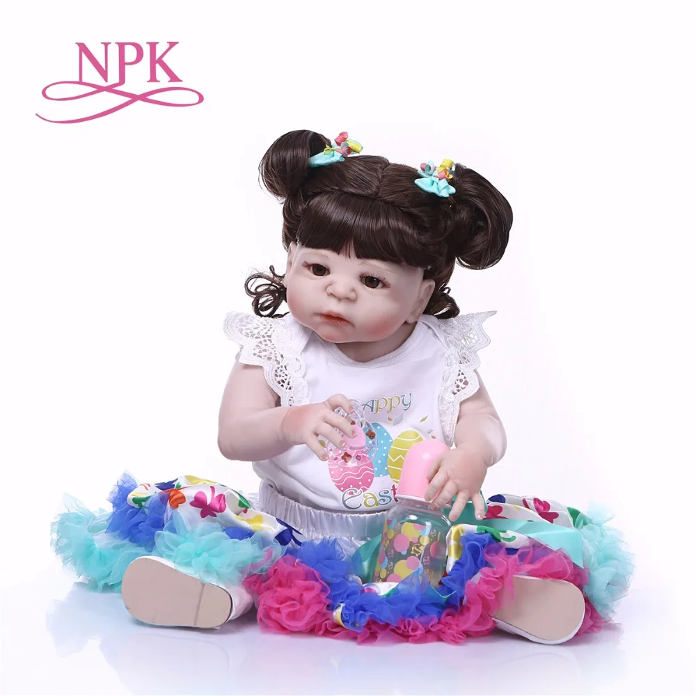 

55cm full silicone reborn babies bathe dolls bebe alive handmade bonecas lifelike white skin bb reborn Children Best Gifts