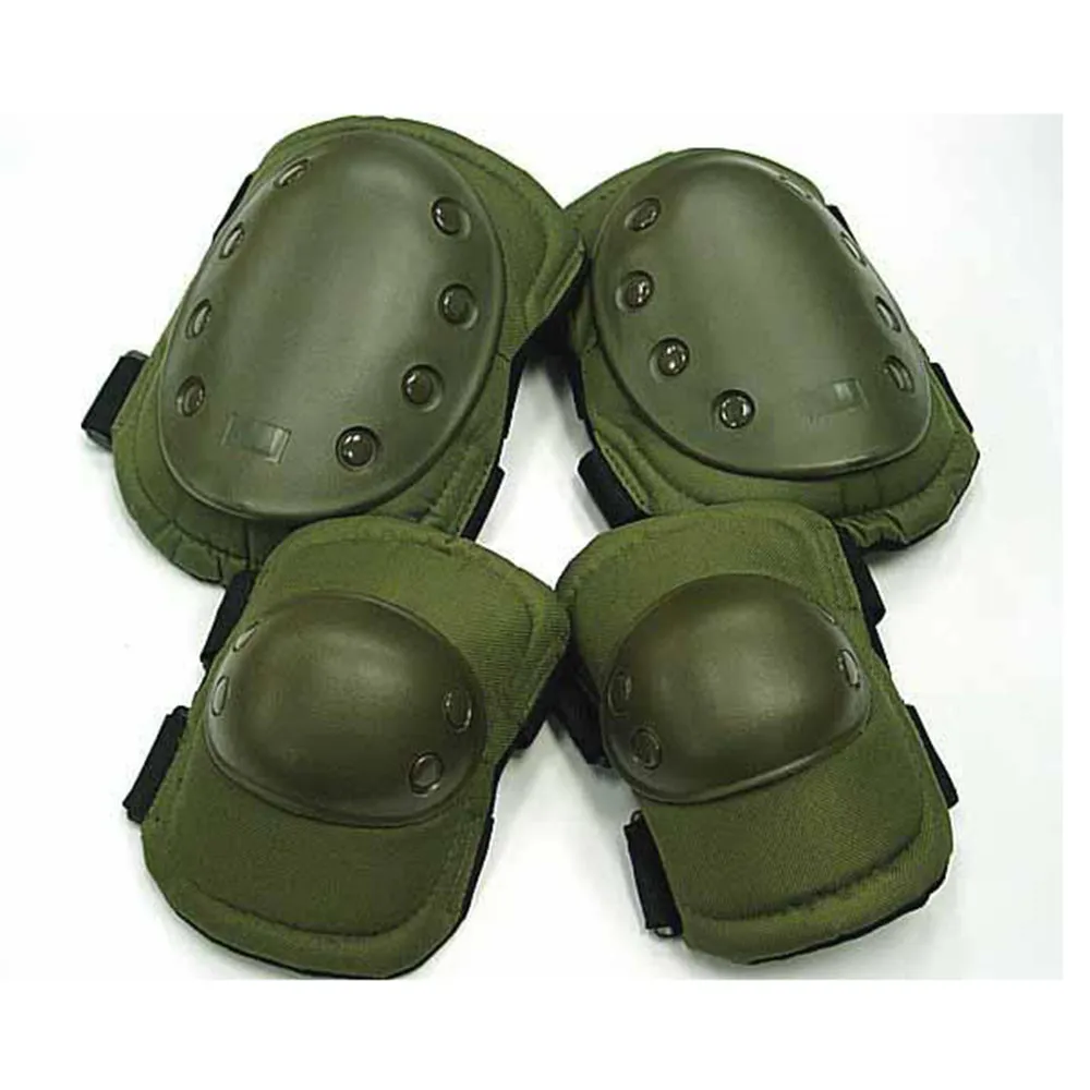 Pro Hunting Green Outdoor Tactical Military Airsoft Sport Paintball Knee & Elbow Protective Pads