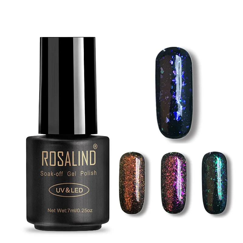 Гель ROSALIND 1S Новый 7 мл Блестящий лак для ногтей Galaxy салона отмачиваемый