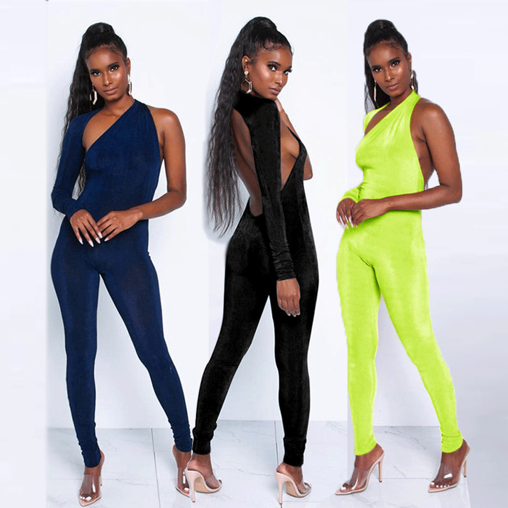 Hirgin женское обтягивающее, с вырезом на спине модный тонкий Yogawear комбинезон Gymwear спортивный комбинезон оптом