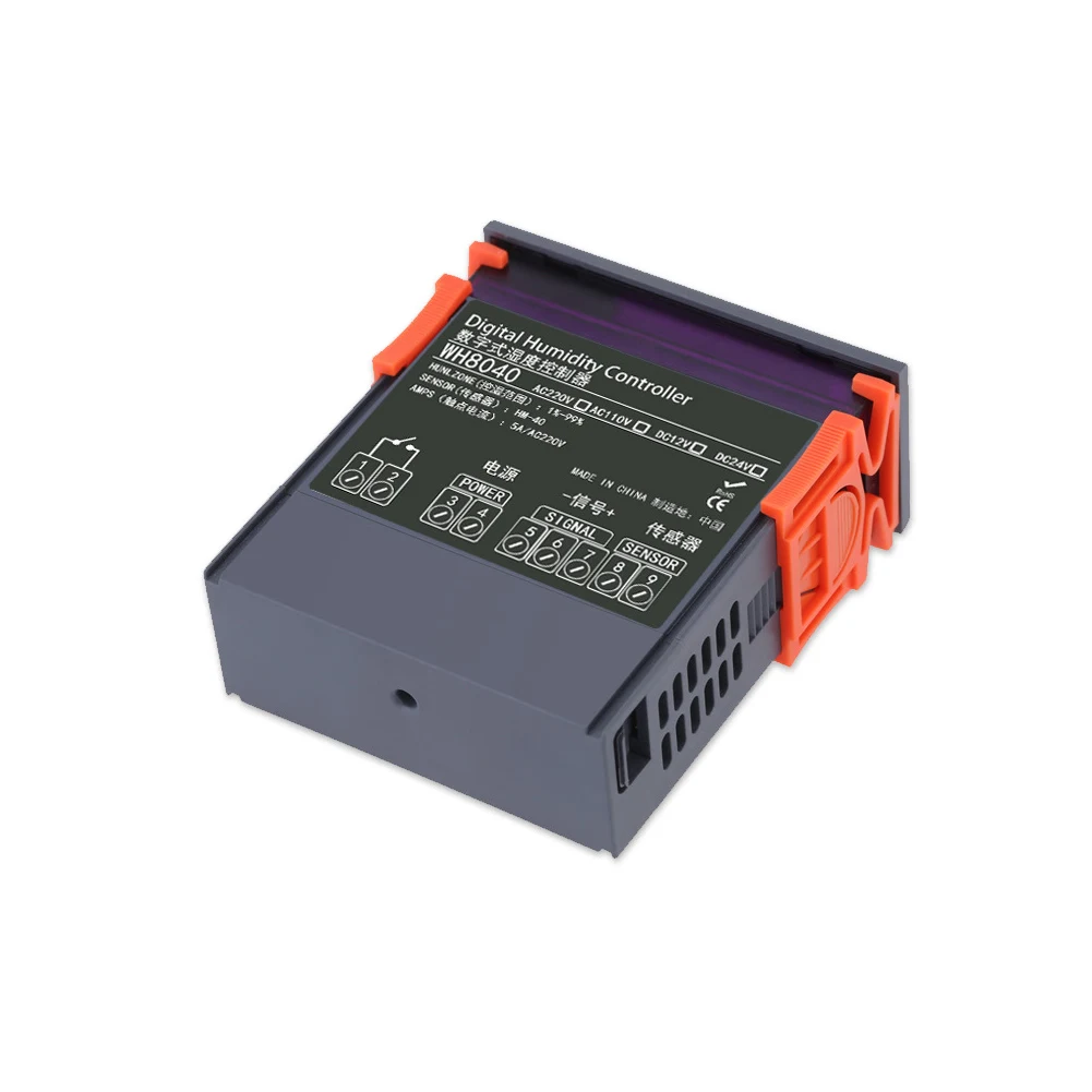 

12V/24V/110V/220V Digital Air Humidity Control Controller WH8040 Range 1%~99% SLC88