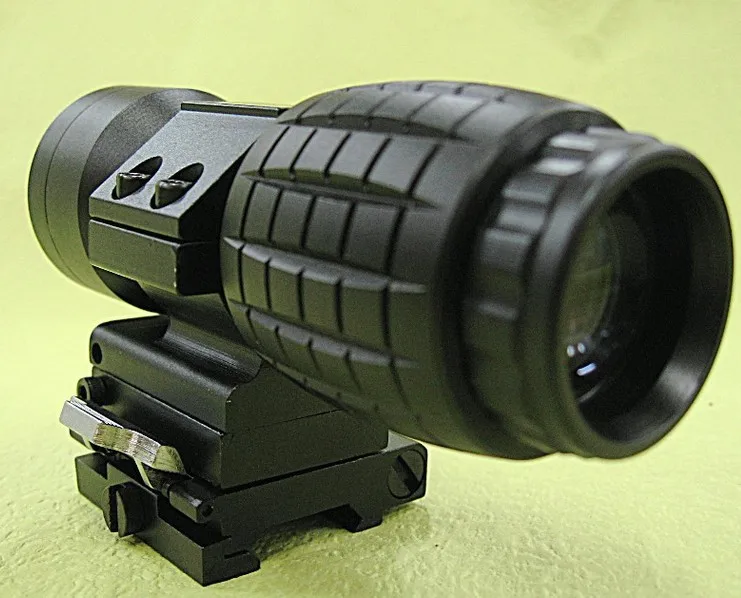 

Free Shipping 3X Magnifier Aim Shooting Optical Sight Scope Assault Combat Tactical Lens With Flip to Side Mount Fit Scope