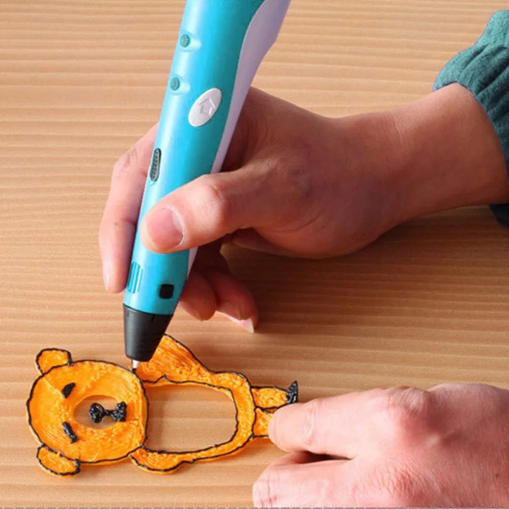 

Magic LED Display DIY 3D Printer Printing Pen With PLA Filaments Arts Drawing Painting 3D Pens US/EU Plug For Kids Present Tools