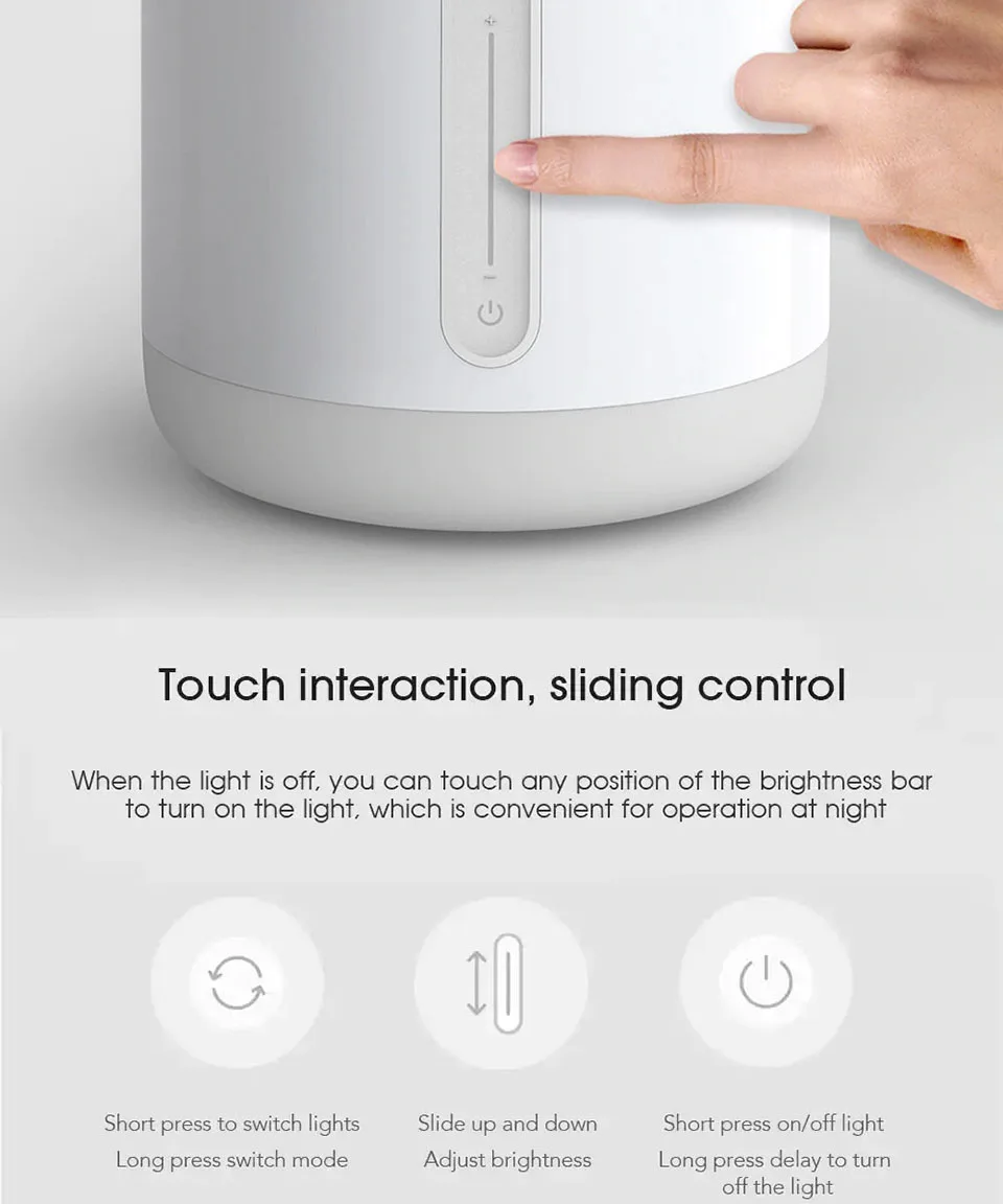 Original Xiaomi Mijia Bedside Lamp 2 Bluetooth WiFi Touch Panel APP Control RGB Table Lamp Works with Apple HomeKit Siri (8)