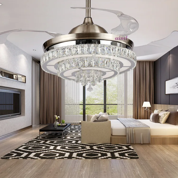 LED 42inch 108cm 4 color changing light K9 Crystal Ceiling ...