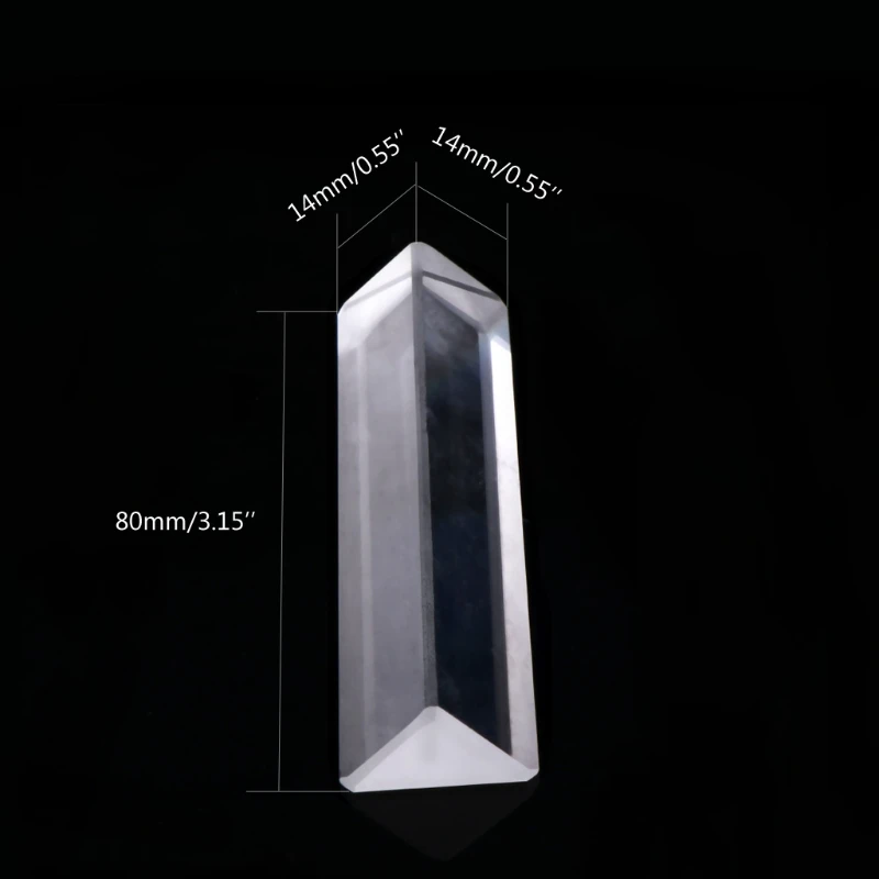 

Triangular Color Prism K9 Optical Glass Right Angle Reflecting Triangular Prism For Teaching Light Spectrum
