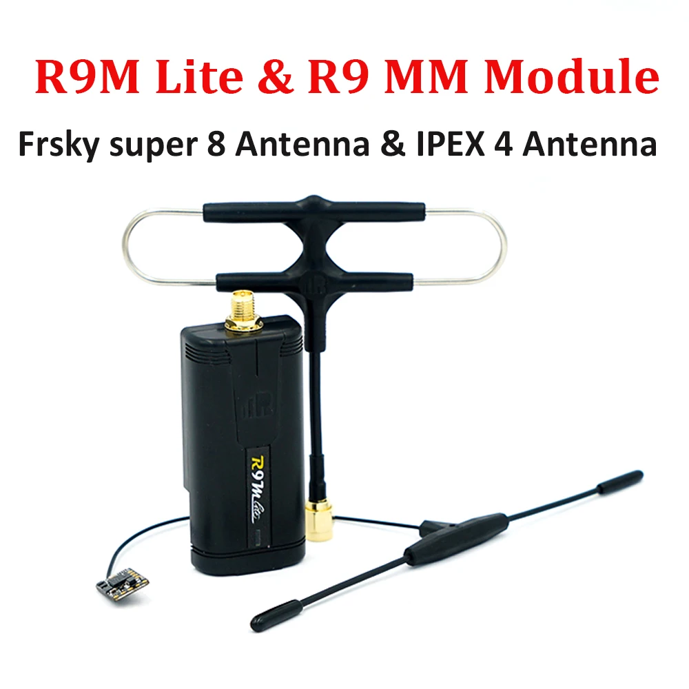

FrSky Long Range System R9M Lite Module and R9 MM R9MM Receiver Combo Super 8 Antenna IPEX 4 Set