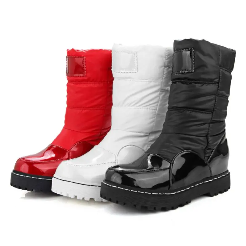 Taoffen/новые зимние женские ботинки для матери, нескользящая водонепроницаемая обувь с хлопковой подкладкой, женские плюшевые зимние ботинки для беременных, размер 33-43