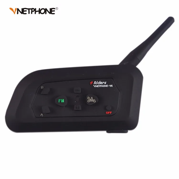 VENTPHONE V4 1200 BT Multi Interphone Bluetooth Intercom Waterproof FM Motorcycle Headphone Helmet Headset Communicator 4 Riders (4)