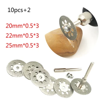 

10PCS Dremel Accessories Diamond Grinding Wheel Saw Mini Circular Saw Cutting Disc Dremel Rotary Tool Diamond Disc For Ftone