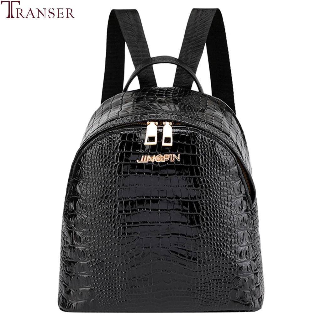 

Transer Women Leather Backpack College School girls Rucksack 2019 Fashion Ladies Satchel Travel Bag feminina mochila Mujer bags
