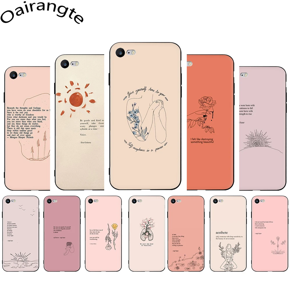 Aesthetics Chic Minimal Quotes Soft Phone Cover Case For Iphone 12 Mini Se 5 5s 6 6s Plus 7 8 Plus X Xr Xs 11 Pro Max Phone Case Covers Aliexpress