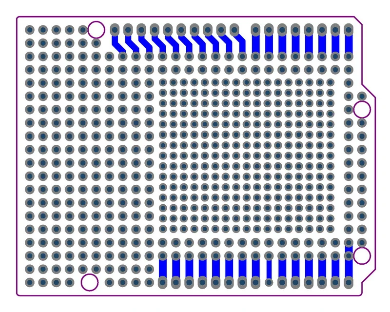 (100 шт./лот) Прототип PCB для UNO R3 щит, комбинация 2 мм + 2.54 мм шаг