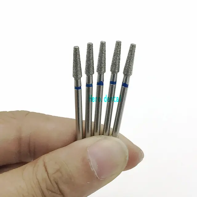 10 Pcs 2.35mm Shank Diamond Grinding Bur Drill Bits Sets For Dental