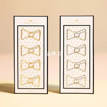 

Bow paper Clip Diy Accessory Book Page Bookmark book mark Office Accessories Paper Clips De Papel Kawaii Clip Paper Metal Clips