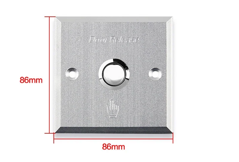 (4 шт.) дверь контроля доступа кнопку Нет сигнала автоматически restroration алюминиевый сплав переключатель 86 стандарт открывание двери