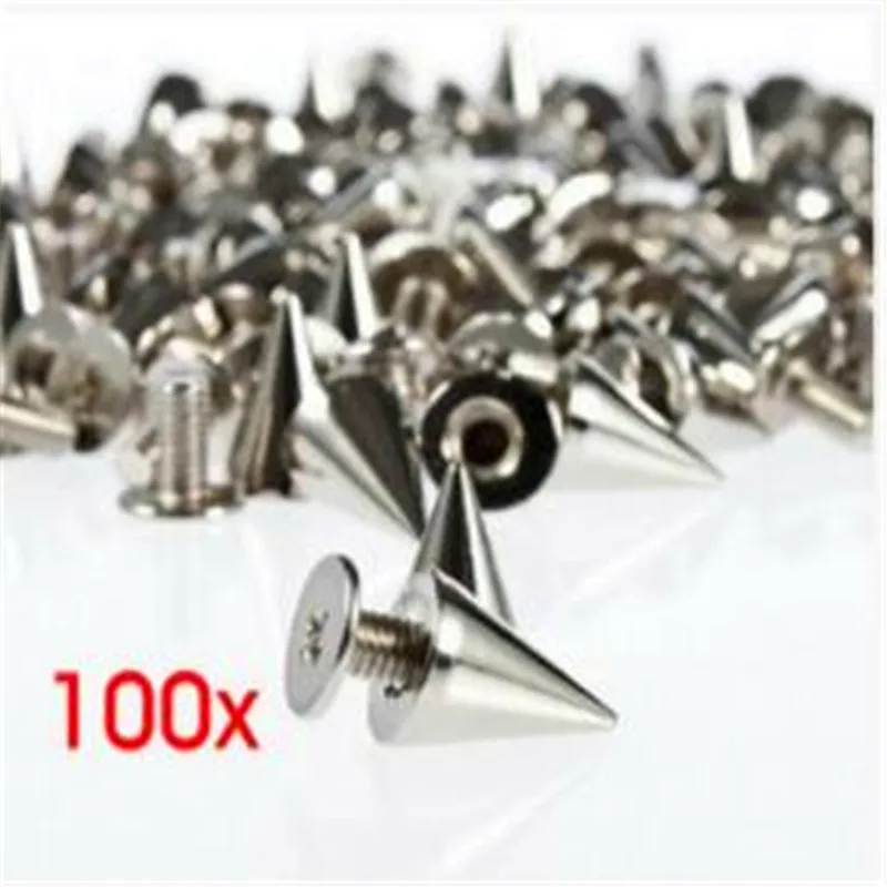 7mm x 10mm Punk Bullet Rivets with screw bottom alloy metal Garment