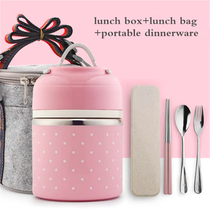 830ml Thermal Lunch Bento Stainless Steel Insulated Food Container Heat Retaining Bento Lunch