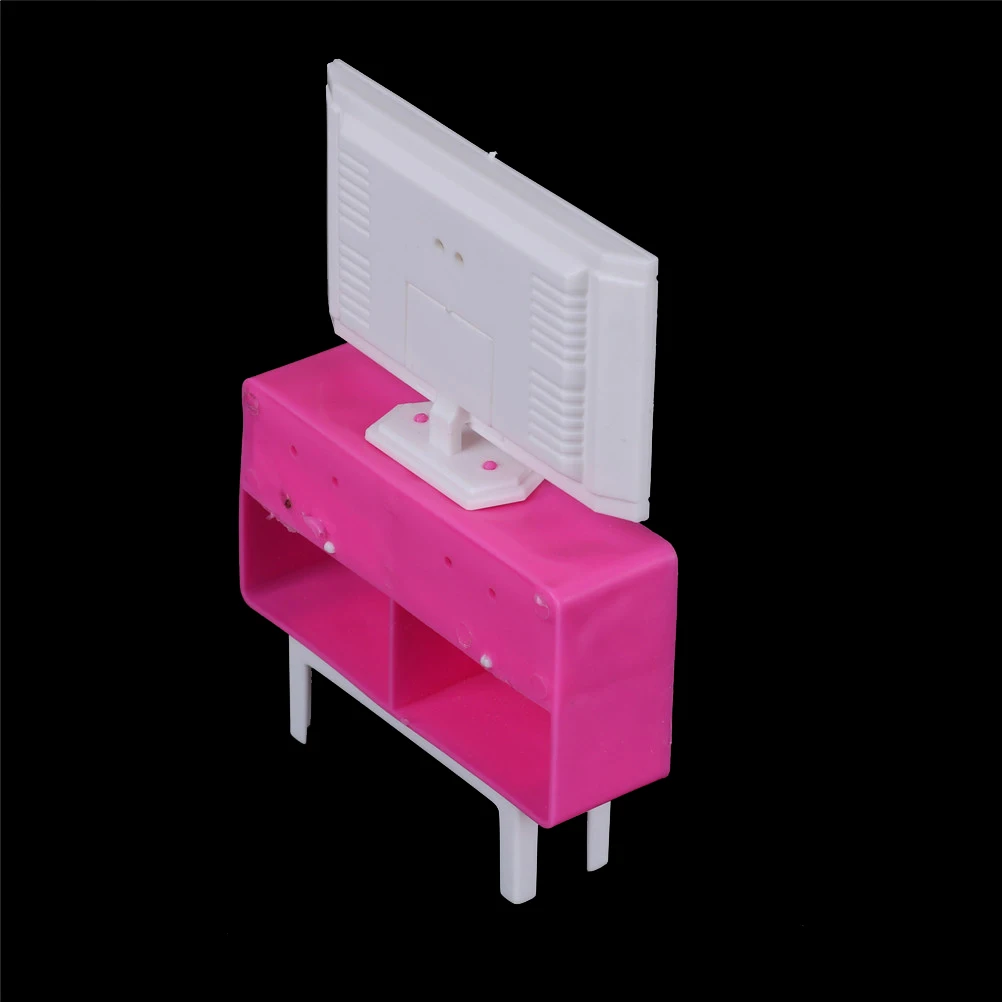 عالية الجودة البلاستيك اللعب التلفزيون خِزانة خشبية لحمل التلفاز 1/6 مقياس ل بيت دمية الأثاث عالية الجودة البلاستيك اللعب التلفزيون خِزانة خشبية لحمل التلفاز 1/6 مقياس ل بيت دمية الأثاث