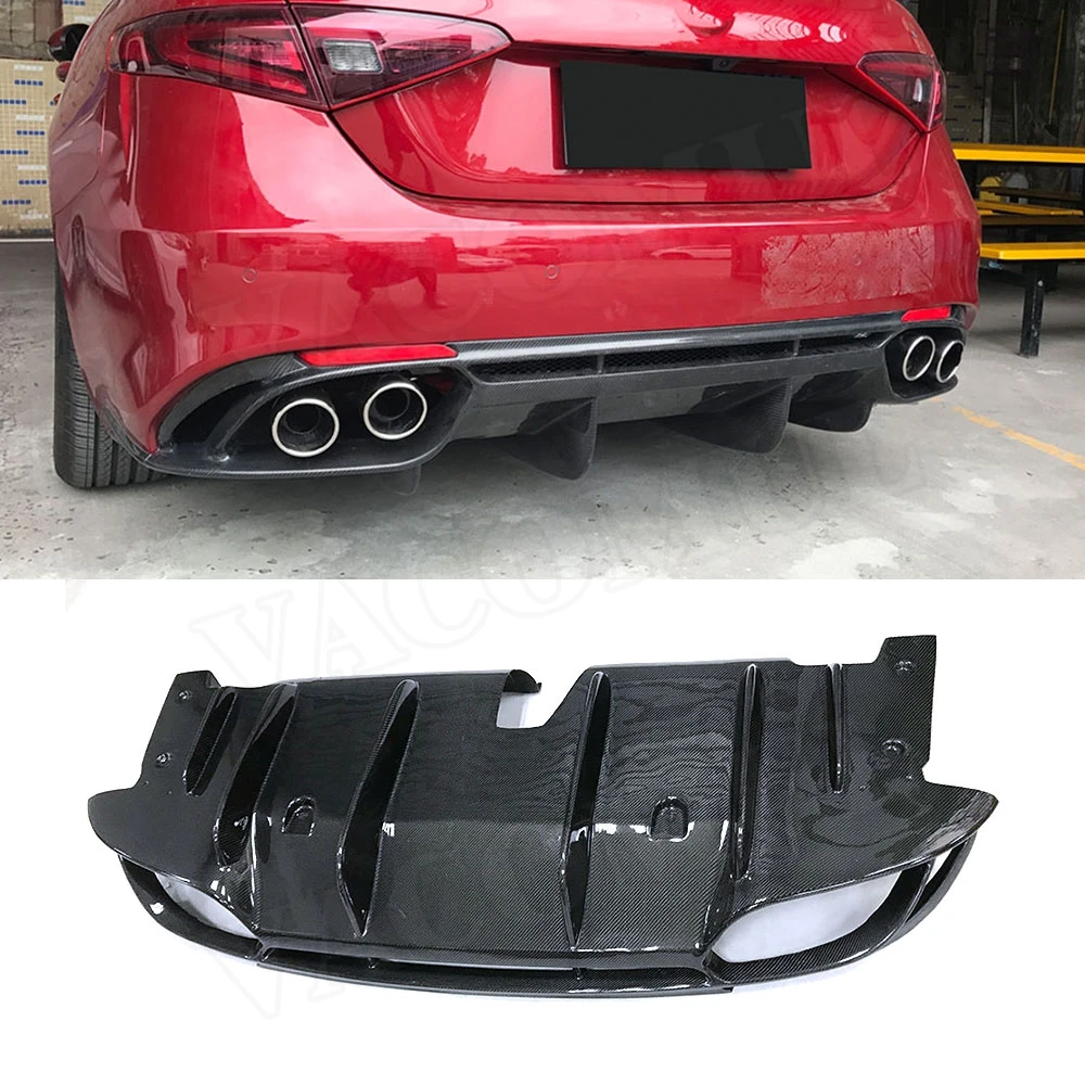 Задний бампер из углеродного волокна диффузор спойлер для Alfa Romeo Giulia спортивный